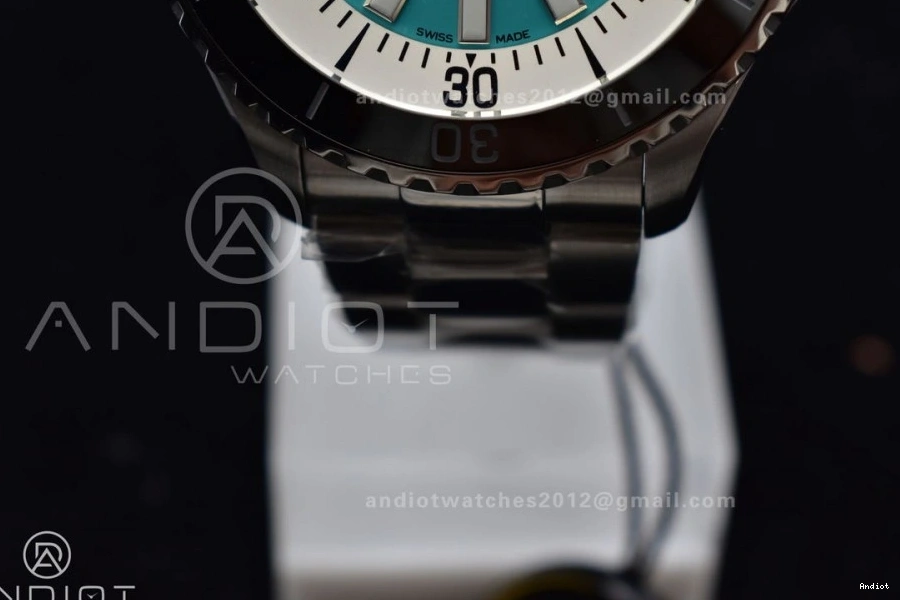 on Bracelet Best TF A2824 44 1:1 Blue Automatic Tiffany Dial Edition SS SuperOcean 1107